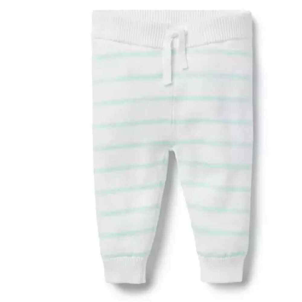 Janie and Jack 100049014 Mint and white Baby Striped Sweater Pant NWT 0-3 months